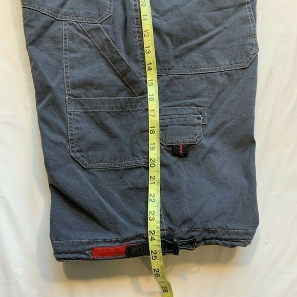 Bugle Boy Carpenter Shorts Mens 36 Relaxed Long Skater Hip Hop Work Utility Gray - Picture 12 of 12
